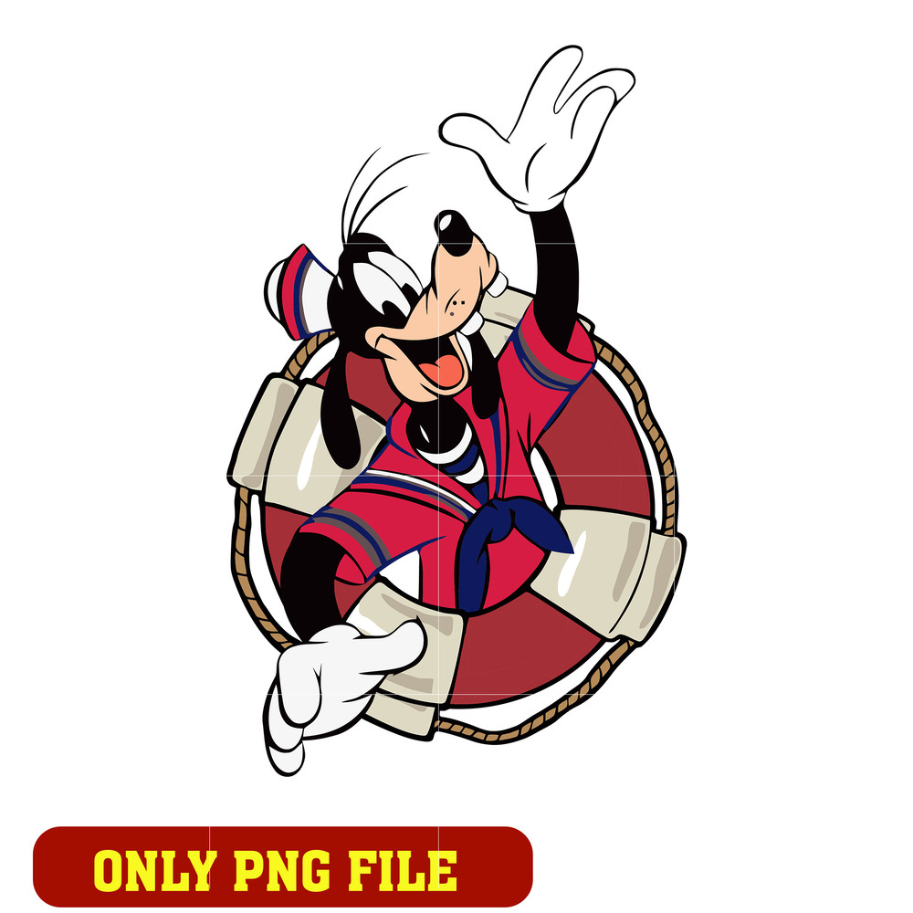 Dog goofy with a lifebuoy png