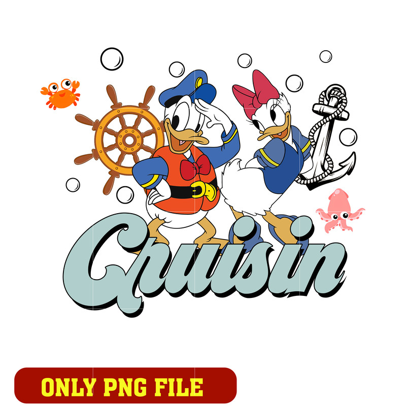 Donald and daisy duck disney cruisin png, disney png