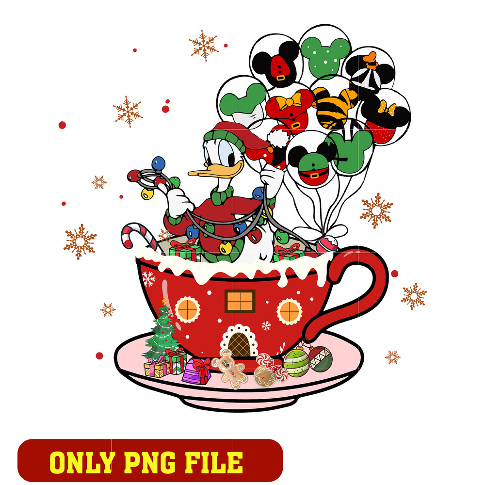 donald tea christmas png