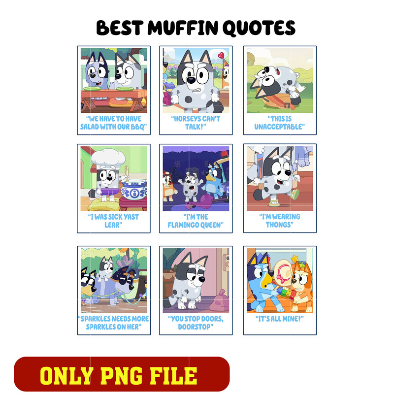Best Muffin quotes bluey png