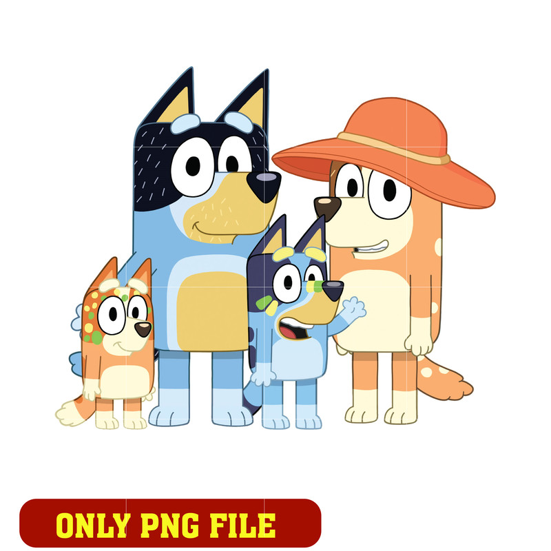 family cartoon Bingo Bluey png