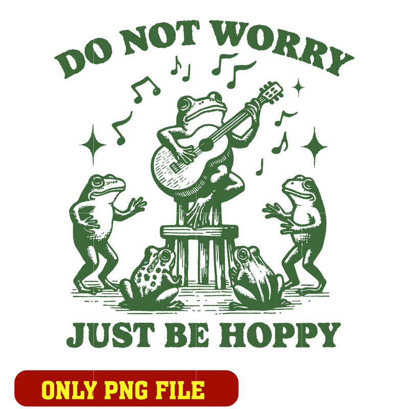 Frog Playing Banjo do not worry png