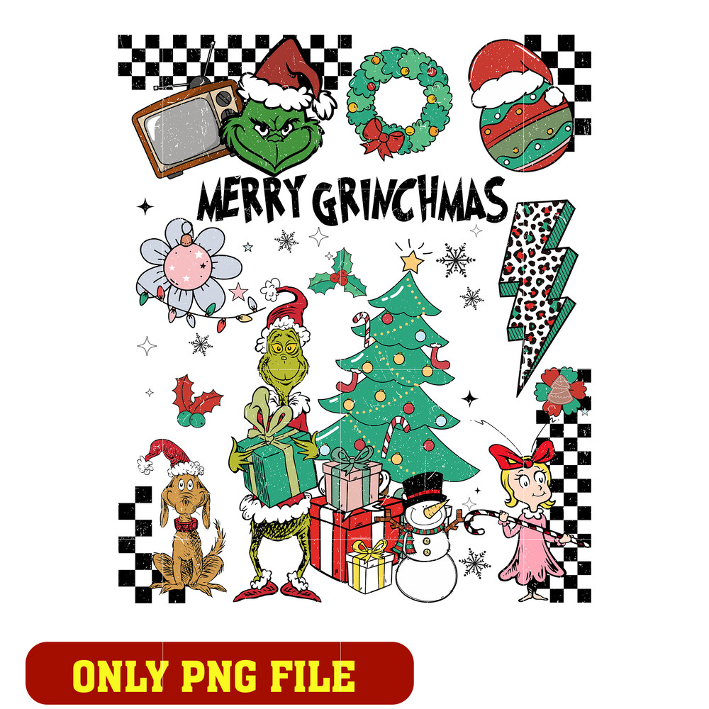 Grinch merry Christmas Tree png