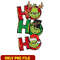 Grinch Santa Ho Ho Ho Christmas Embroidery png
