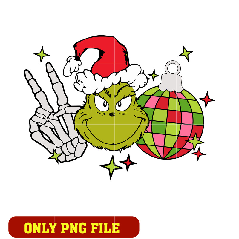 Grinch Christmas png, cartoon png