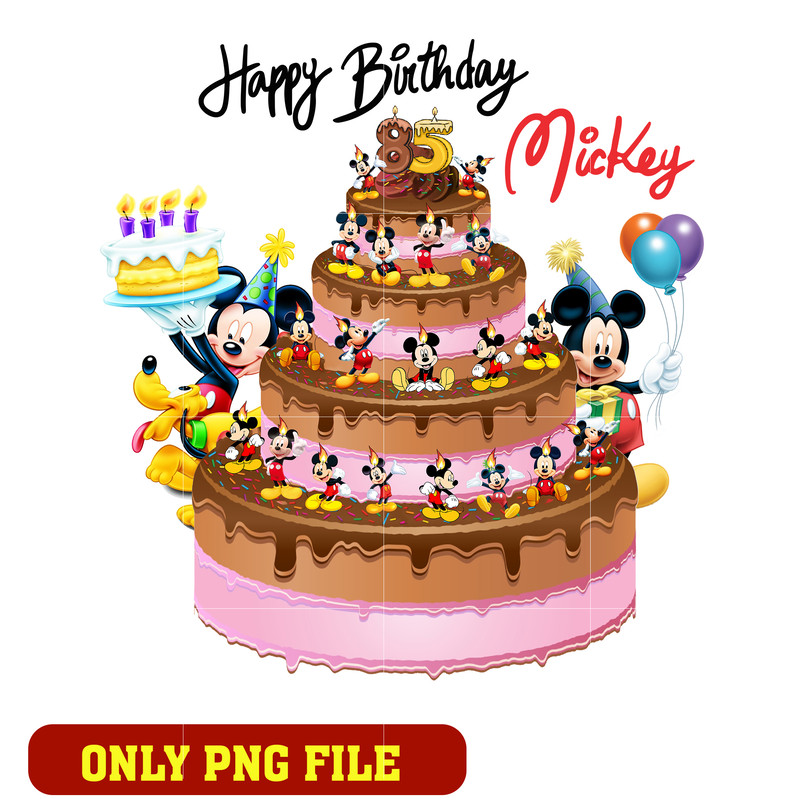 Happy Birthday Mickey Mouse png