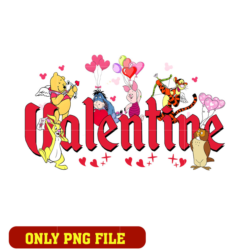 Happy Valentine’s Day The Pooh Friends png