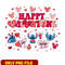 Happy Valentines Stitch Angel Snacks Tour png
