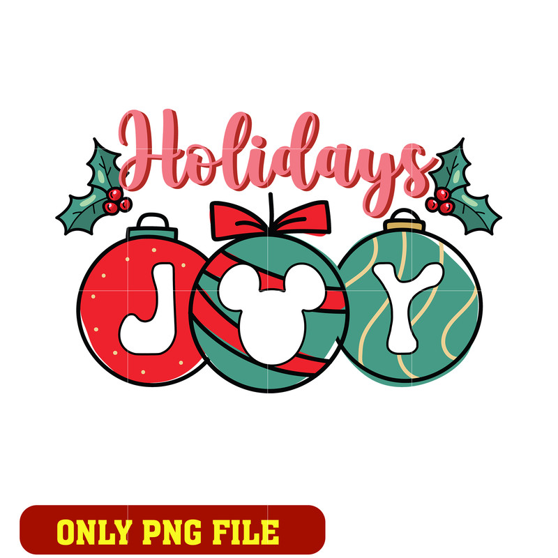 Holidays joy Mickey png
