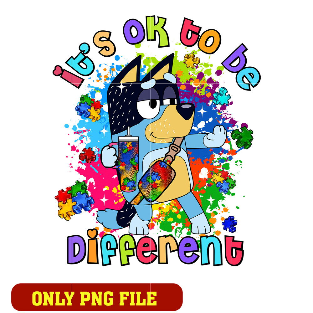 It's ok to be different svg, bluey bingo logo png