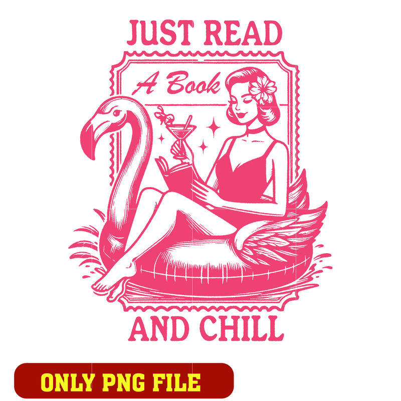 Just Read A Book and Chill png