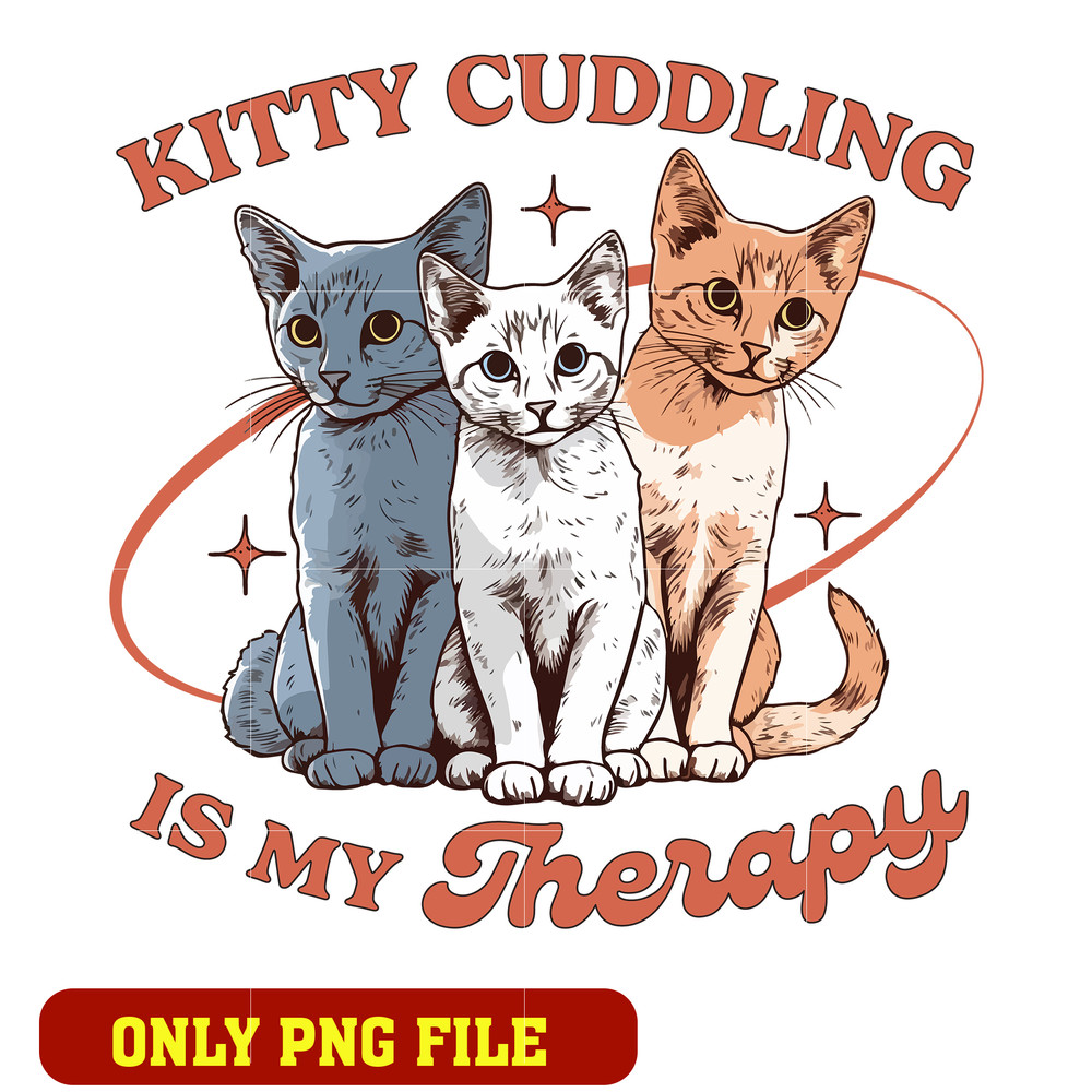 Kitty cuddling is my therapy png