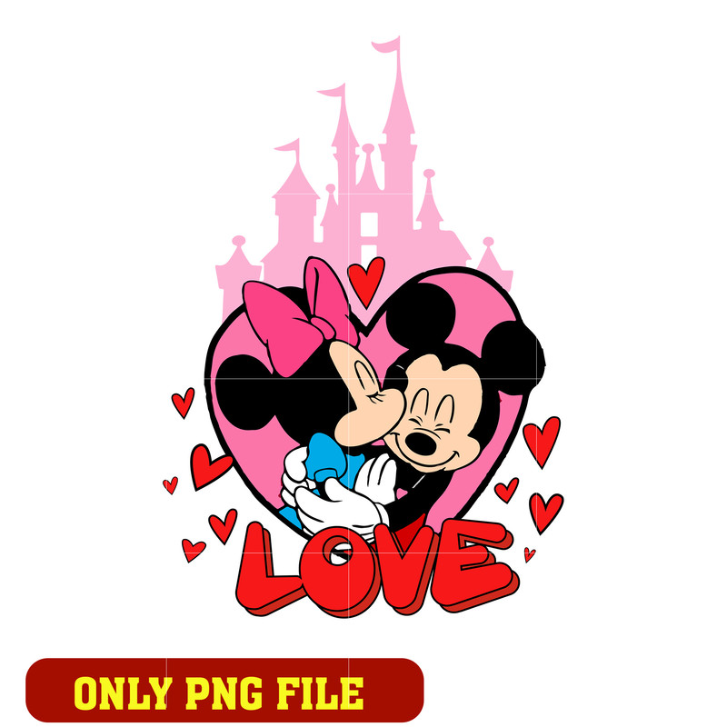 Love mickey mouse and minnie mouse png
