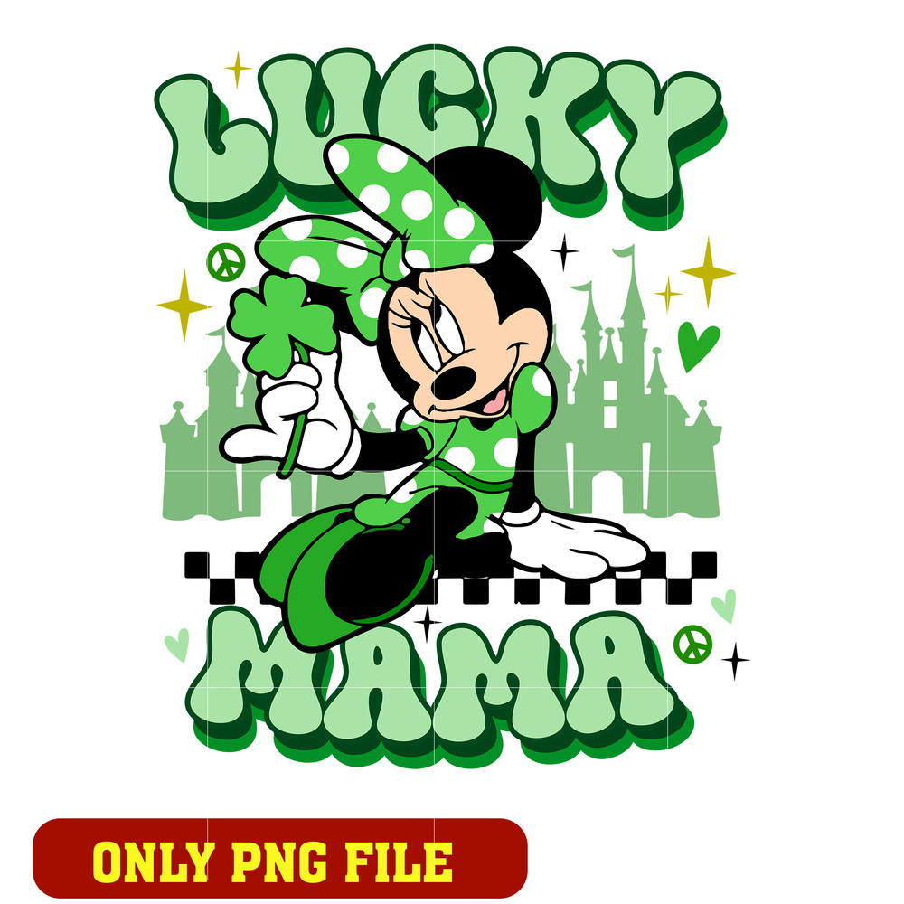 Lucky Mama Minnie Mouse Patricks Day png