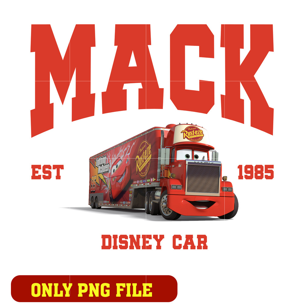Mack est 1985 disney car png