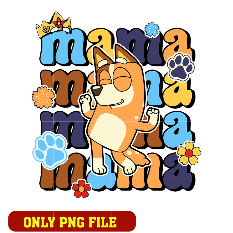 Mama Bluey cartoon png