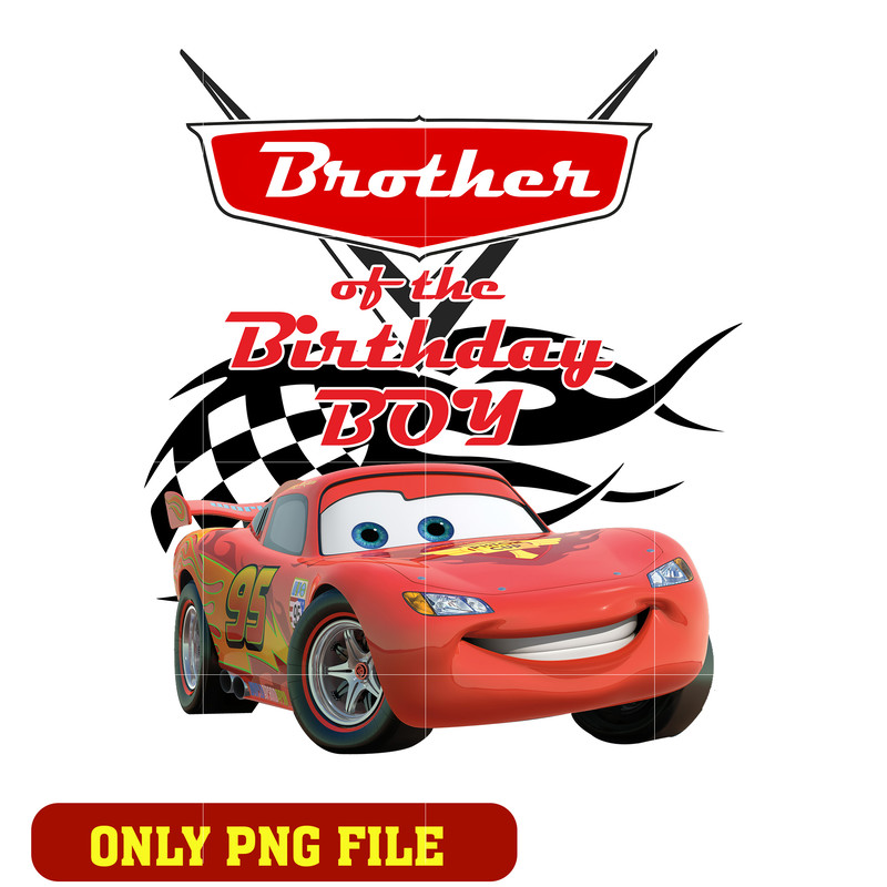 Mcqueen brother of the birthday boy png