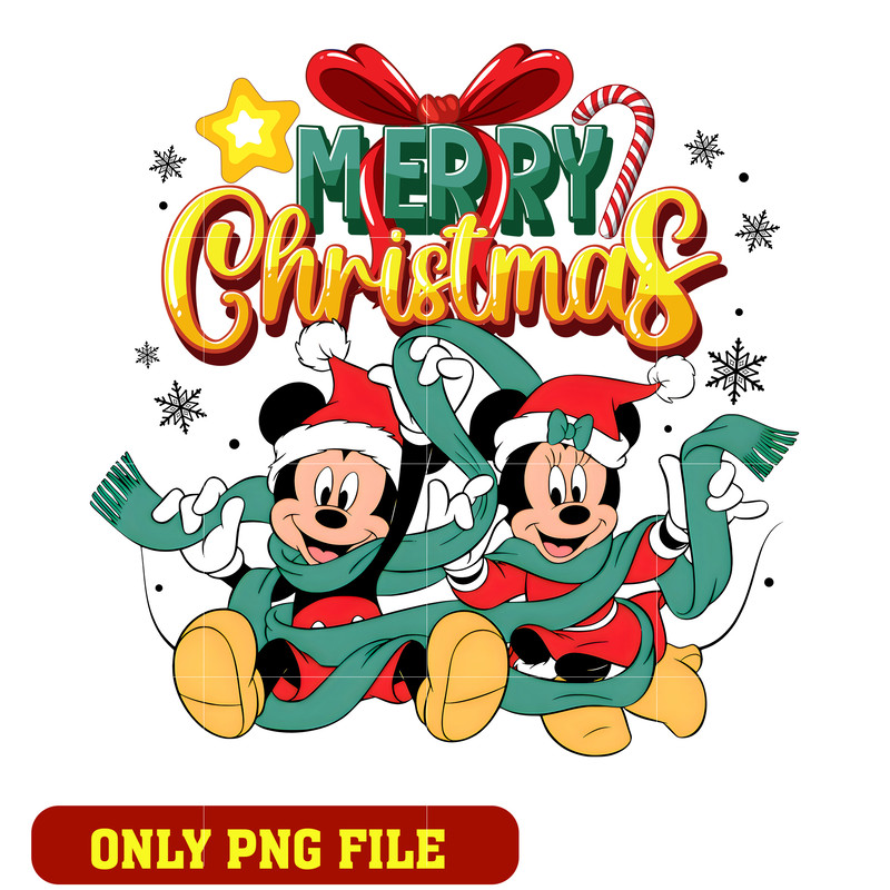 Merry Xmas Minnie Mickey png