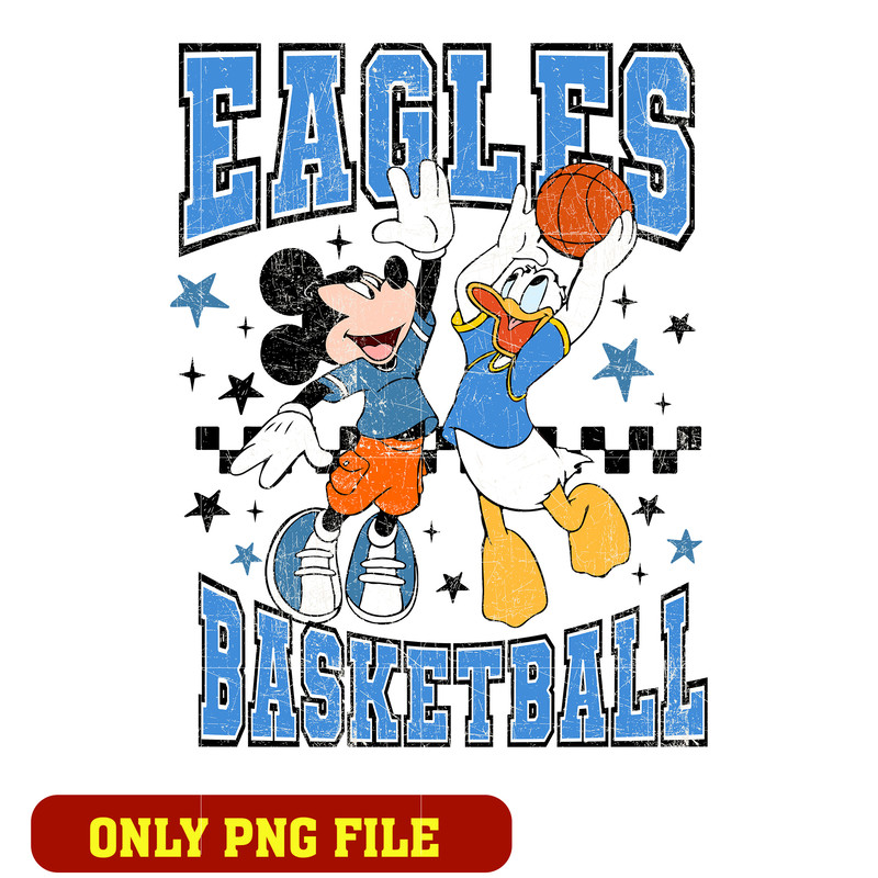 Mickey and donald Eagles Basketball png
