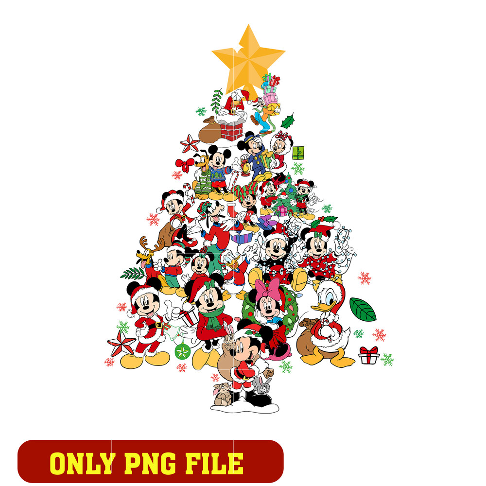 Mickey And Friend Merry Christmas png