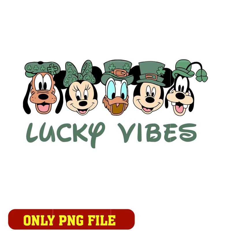 Mickey And Friends Lucky Vibes png
