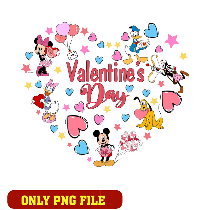 Mickey and friends valentine day png