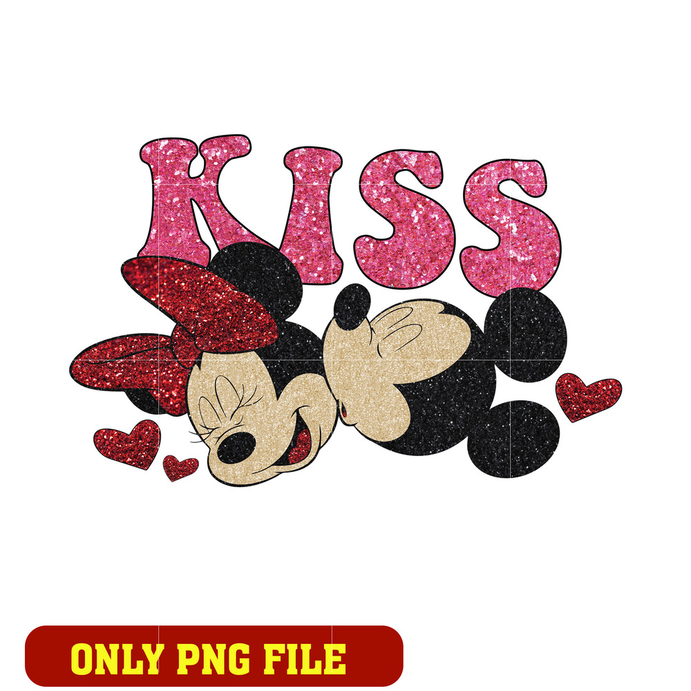 Mickey and minnie mouse kiss png