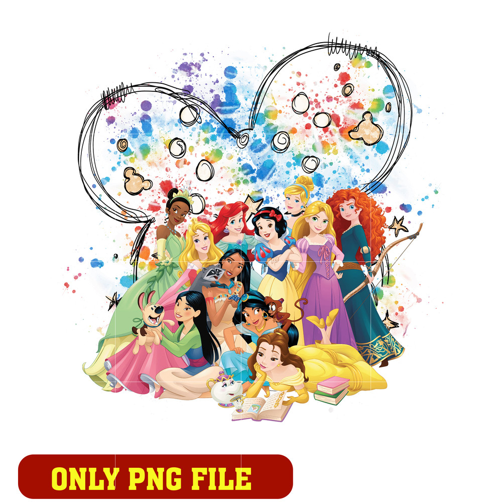 Mickey and princess disney png