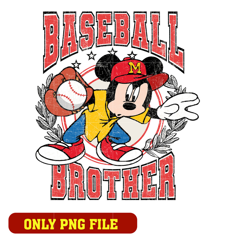 Mickey baseball brother png