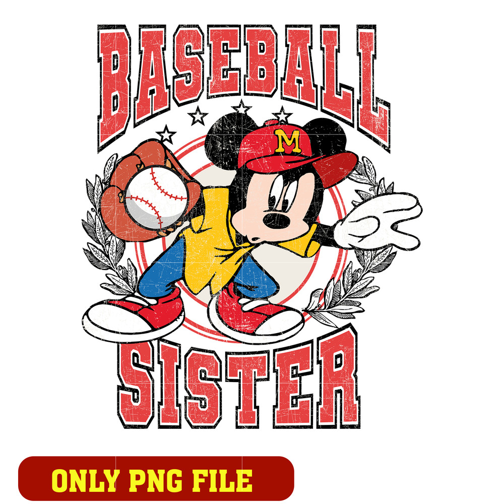 Mickey baseball sister png