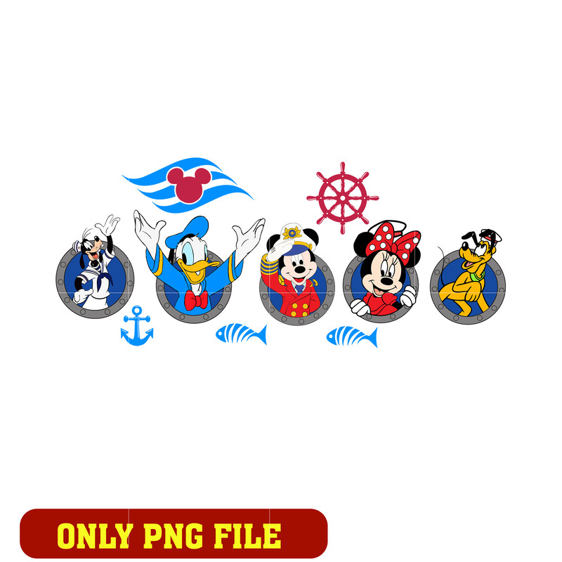 Mickey captain and disney friends logo png