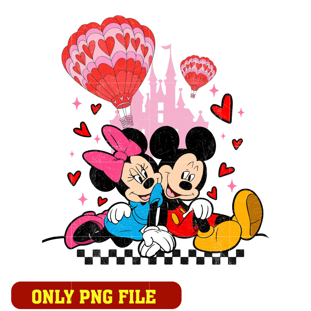 Mickey couple love valentine png.png