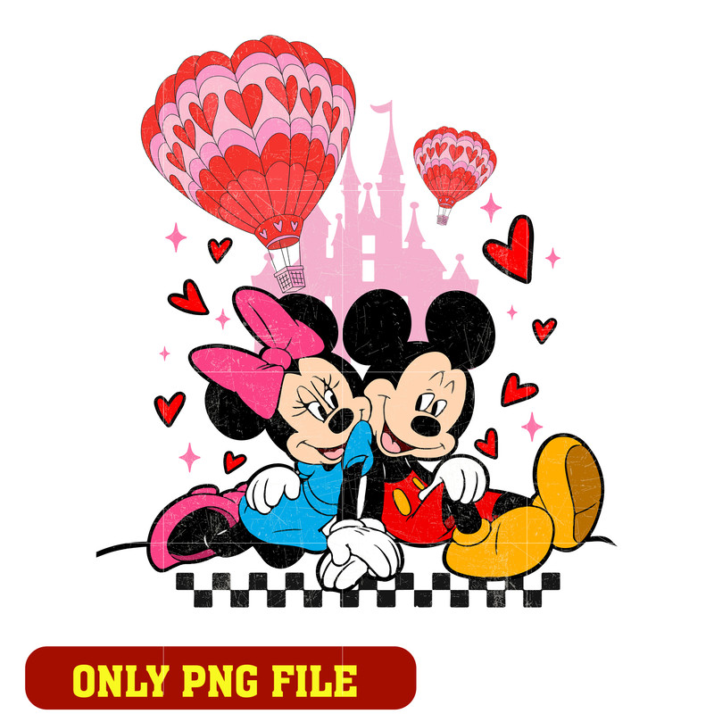 Mickey couple love valentine png.png