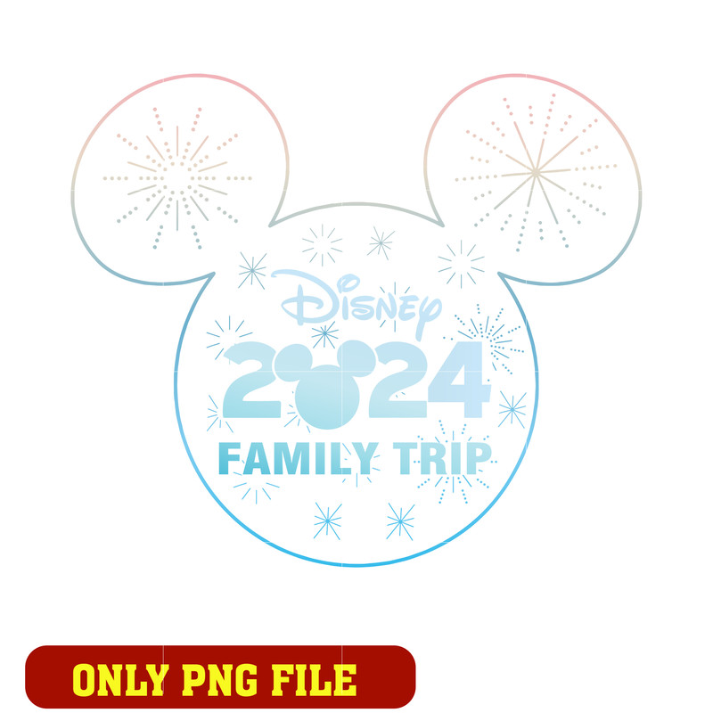 Mickey disney 2024 family trip png