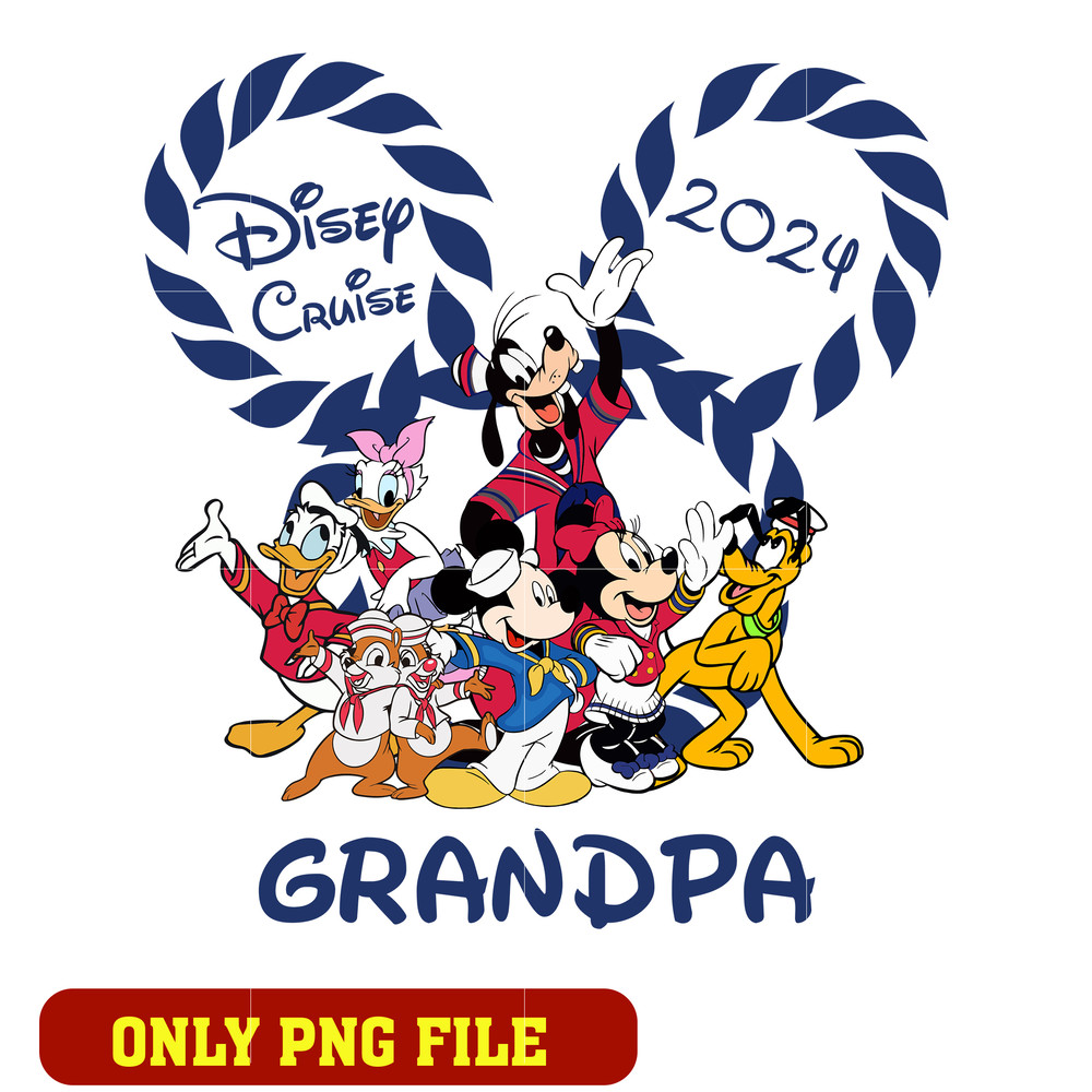 Mickey disney cruise 2024 grandma logo png