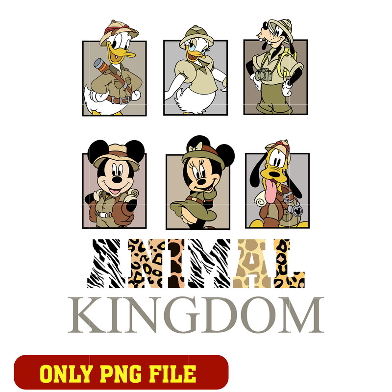 Mickey disney friends animal kingdom png