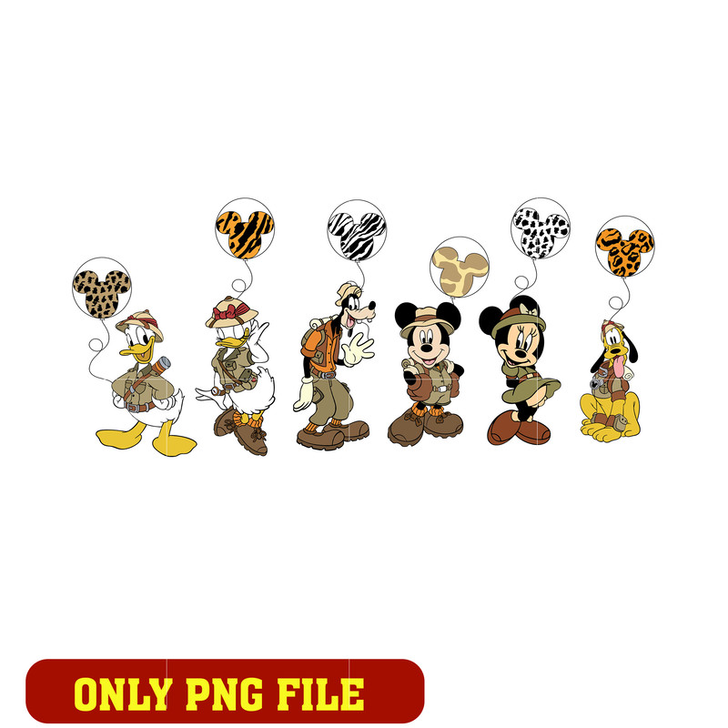 Mickey Friends Animal Kingdom Balloon png