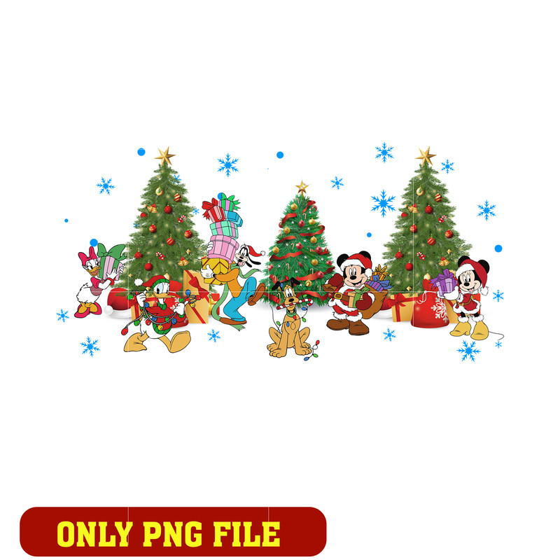 Mickey Friends Christmas Tree png