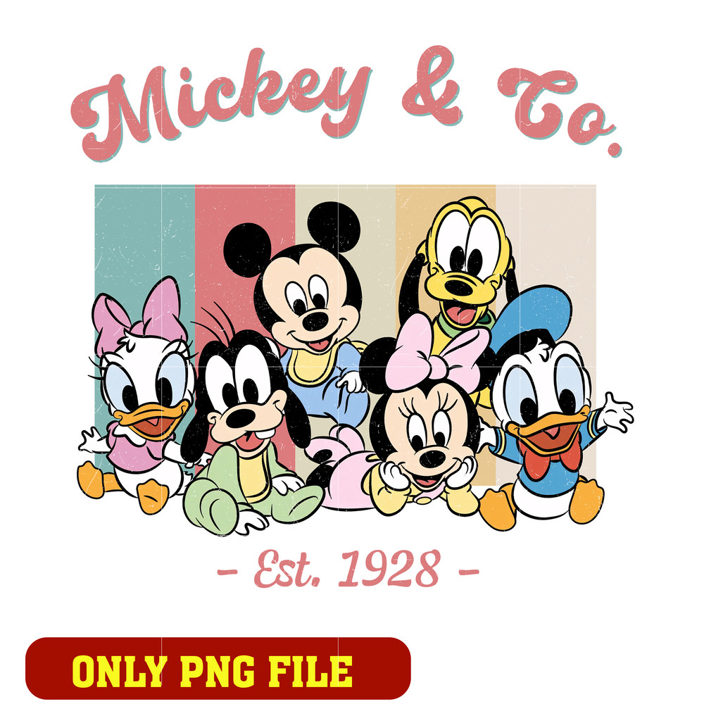 Mickey friends co est 1928 png