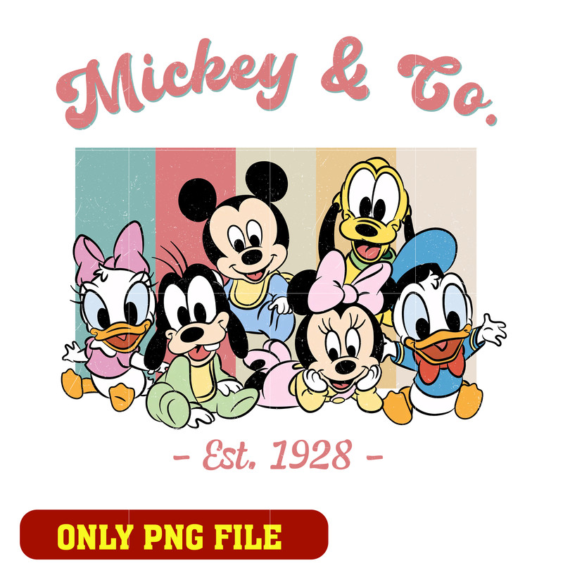 Mickey friends co est 1928 png