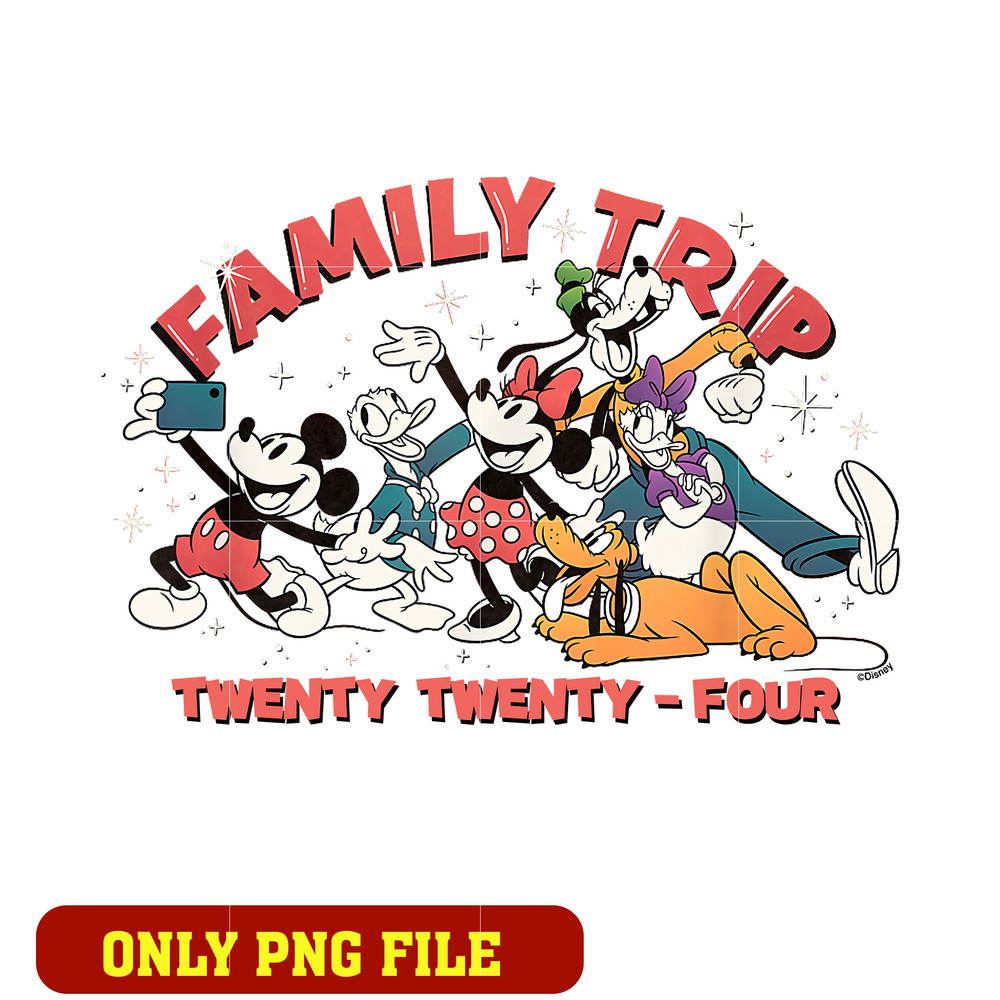 Mickey friends family trip 2024 png