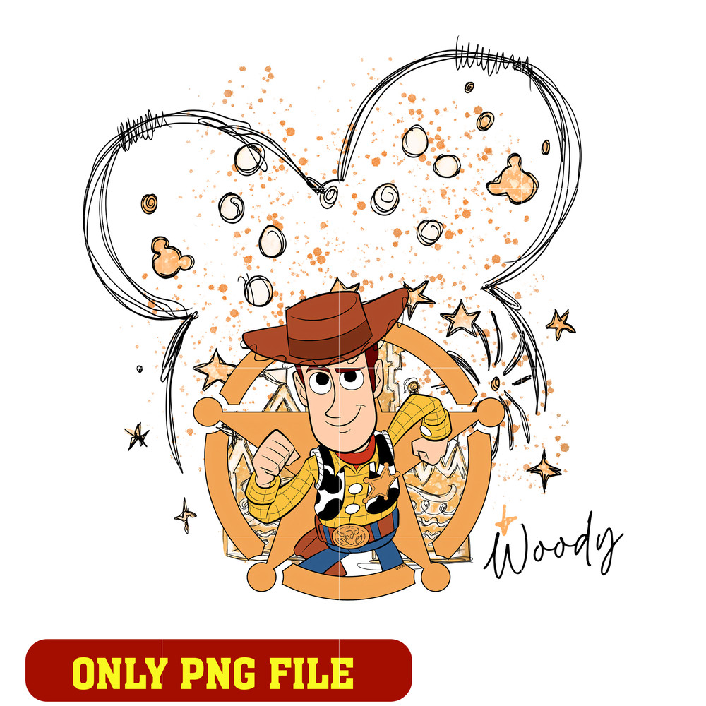 Mickey head and Woody toy story png