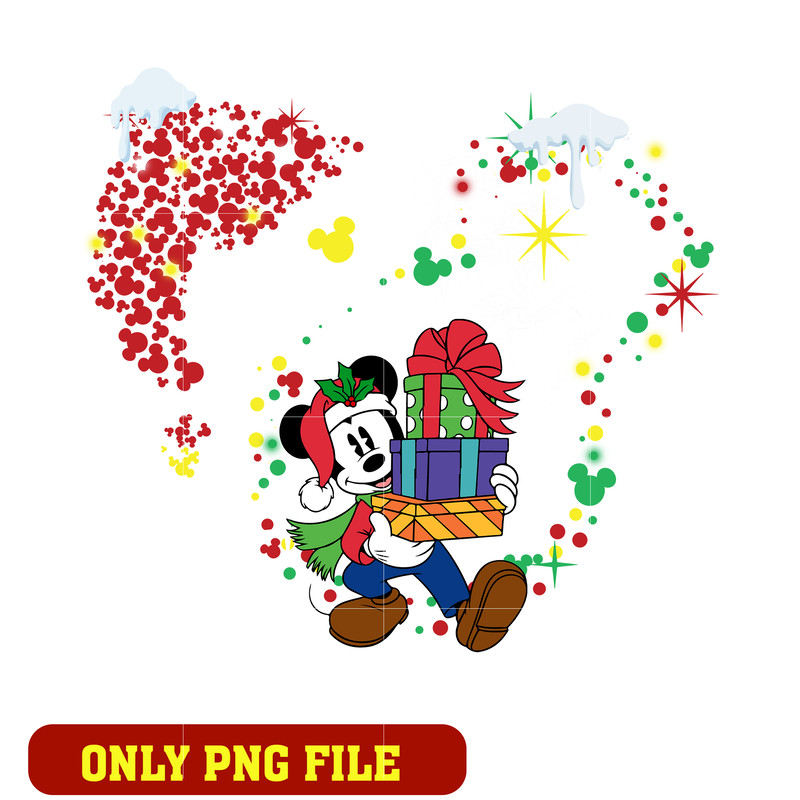 Mickey head Christmas png