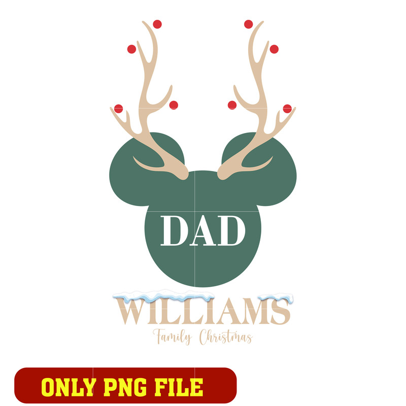 Mickey head dad williams Family Christmas png