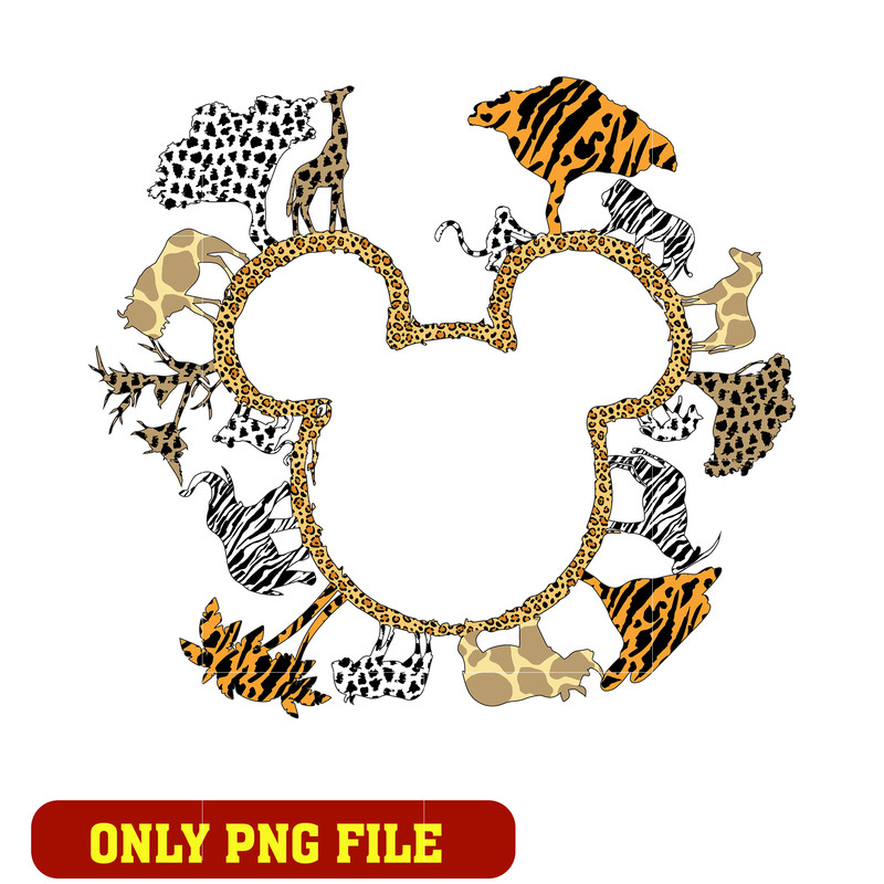 Mickey head disney animal kingdom logo png