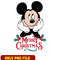 Mickey head merry christmas  png