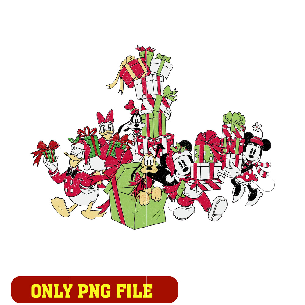 Mickey Minnie Donald Disney Christmas png