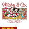 Mickey mouse and friends & co est 1928 logo png