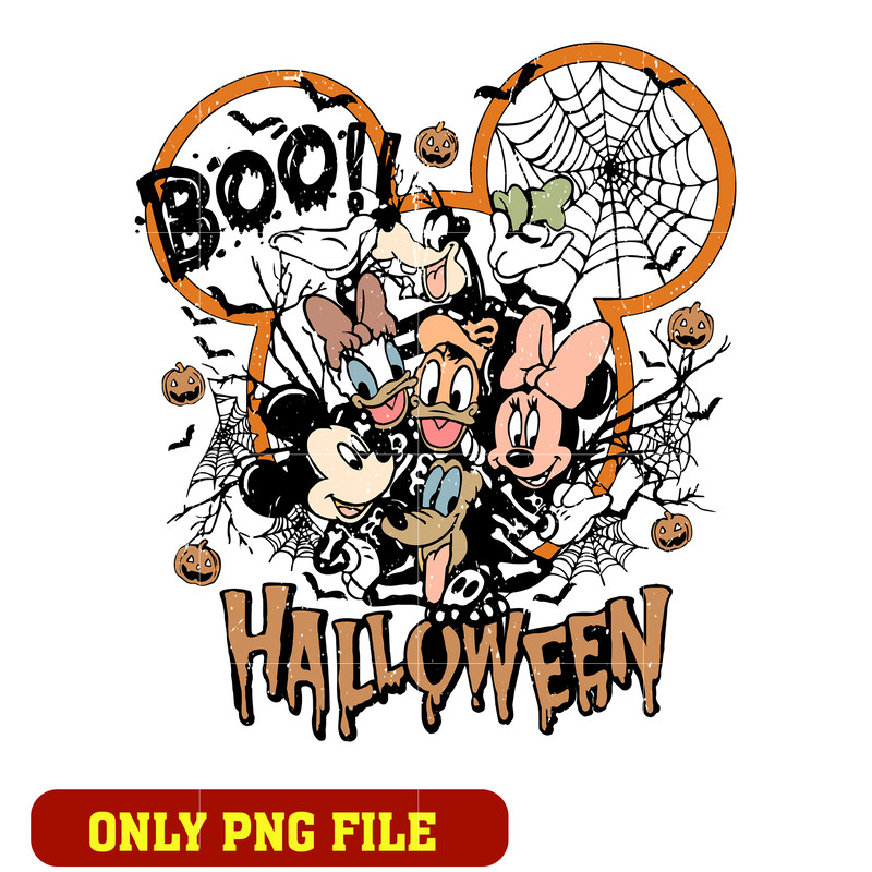 Mickey mouse and friends halloween logo png