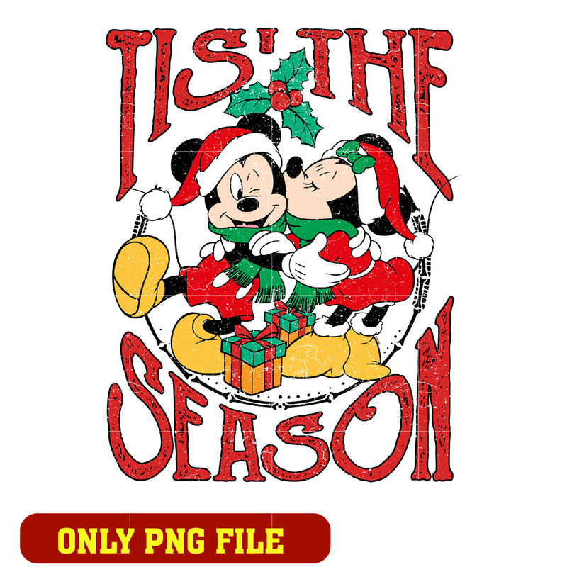 Mickey mouse and minnie Tis The Season png
